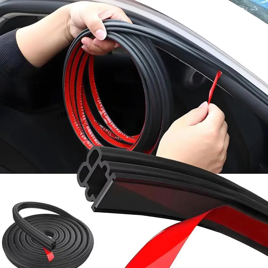 Door Weather Strip - Autodeur rubberen afdichtstrip Dubbellaags weerstrip Autodeur/kap/kofferbakbeschermer
