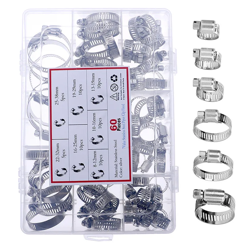 60 stuks brandstofinjectieslan - Hose Clamp Assorted recensie en prijs