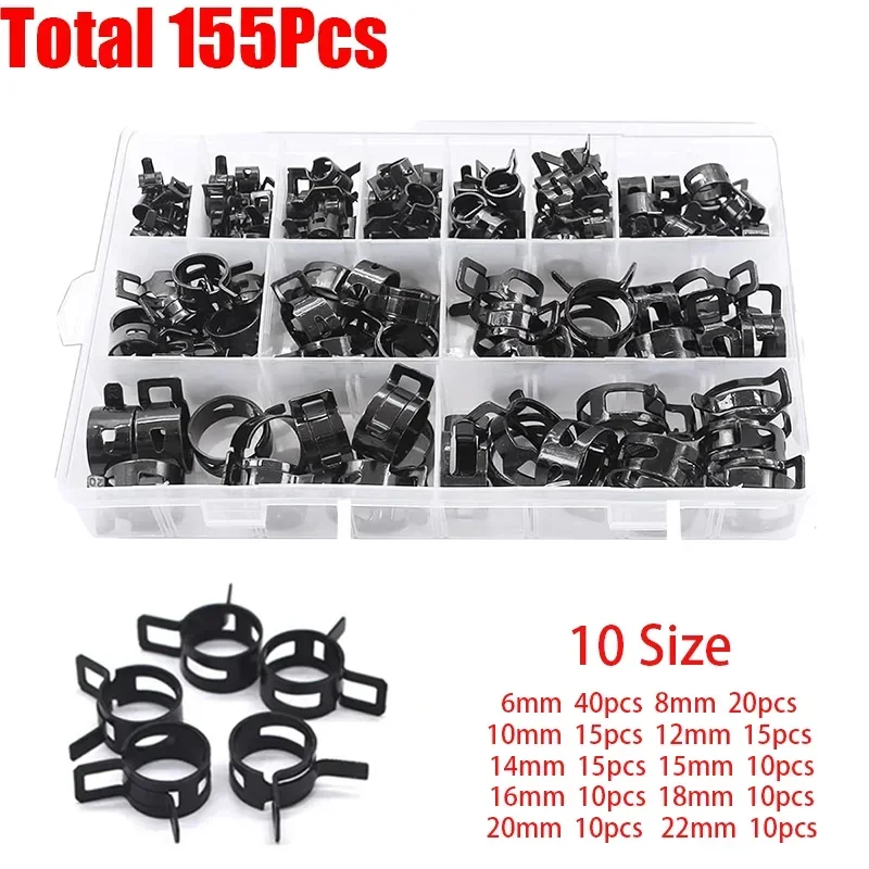 155 stuks veerband slangklemme - Hose Clamp Assorted recensie en prijs